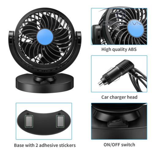 Quạt máy mini 12v trên ô tô, xe hơi cắm tẩu thuốc giá rẻ