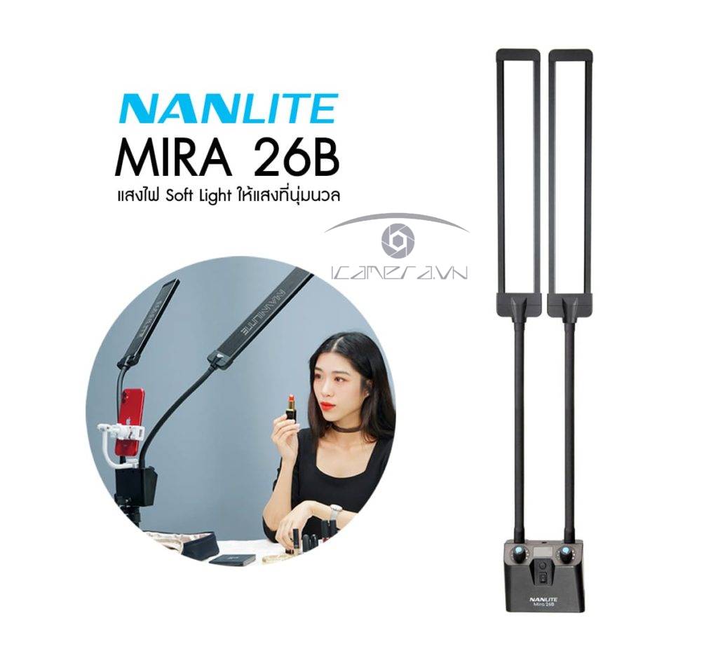 Đèn led đôi Nanlite Mira 26B (bản combo)