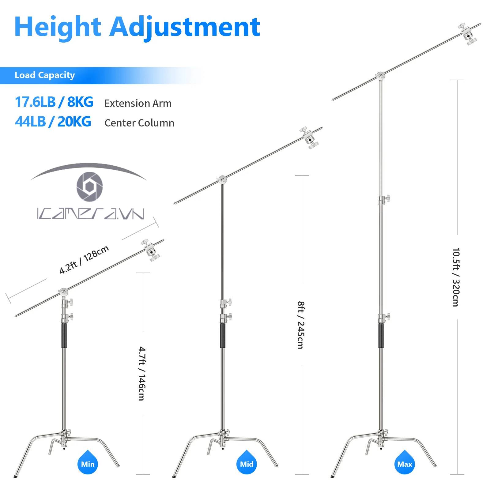 Chân Boom INOX Neewer 320cm