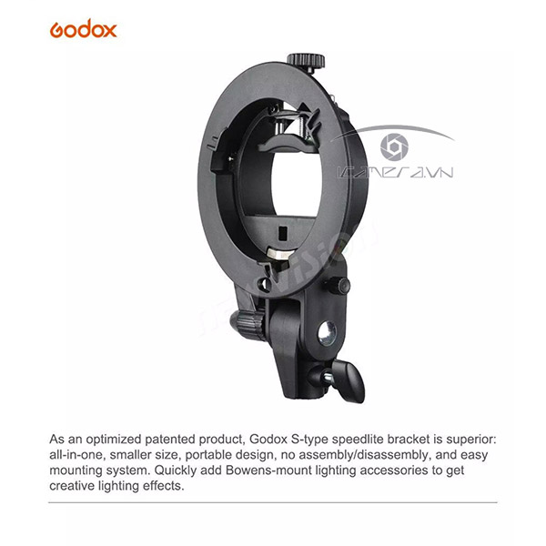 Ngàm bowen Godox S1 đa năng chuyên nghiệp cho đèn Flash Speedlite