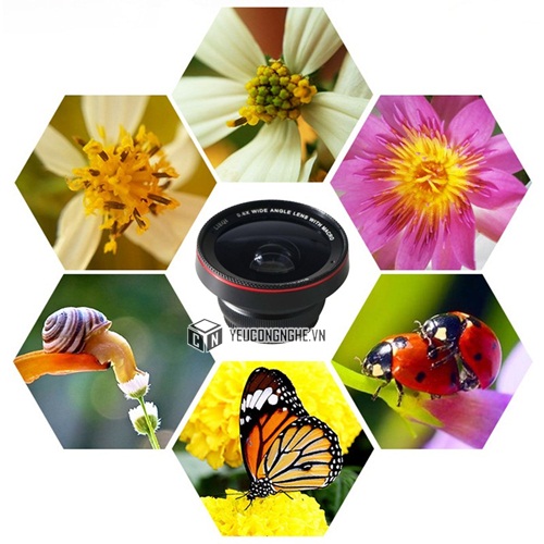 Ống kính 2 trong 1 chụp ảnh smartphone góc rộng - macro LIEQI LQ-025