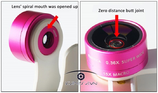 Ống kính chụp ảnh 2 trong 1 wide, macro lens cho điện thoại smartphone Funipica F-515