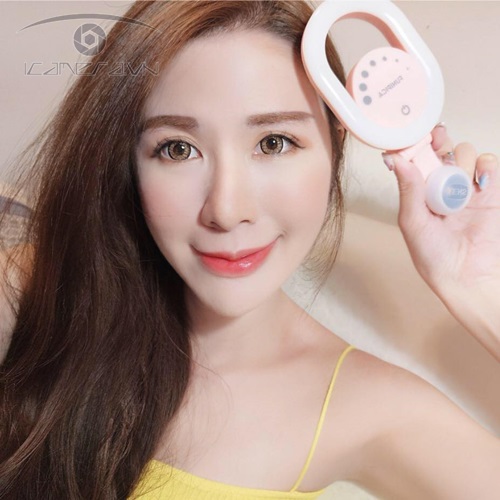 Bộ ống kính F-518 cho smartphone 2 ống kính tích hợp đèn led selfie