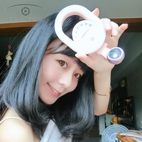Bộ ống kính F-518 cho smartphone 2 ống kính tích hợp đèn led selfie