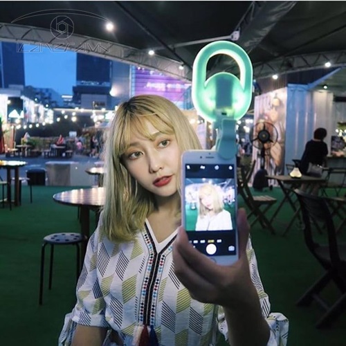 Bộ ống kính F-518 cho smartphone 2 ống kính tích hợp đèn led selfie