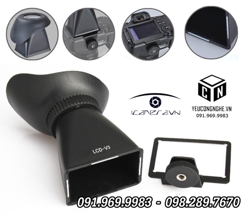 LCD View Finder ống ngắm LCD rõ nét 3D cho Canon 600D 60D DSLR V3