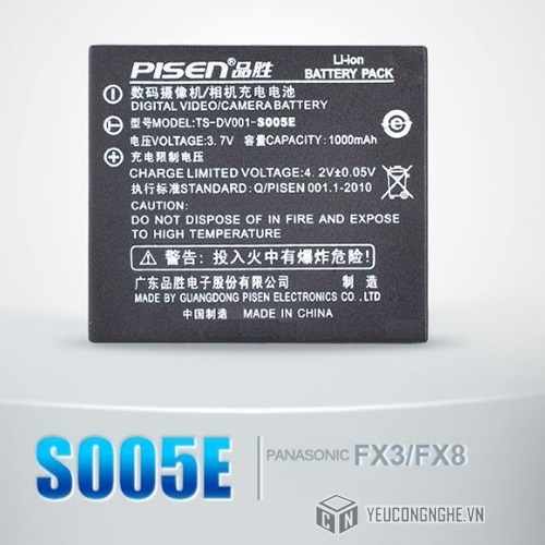 Pin cho máy ảnh Panasonic S005E Pisen