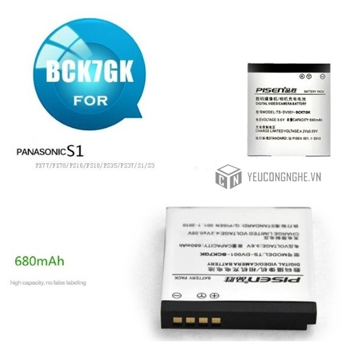 Pin cho máy ảnh Panasonic BCK7GK Pisen