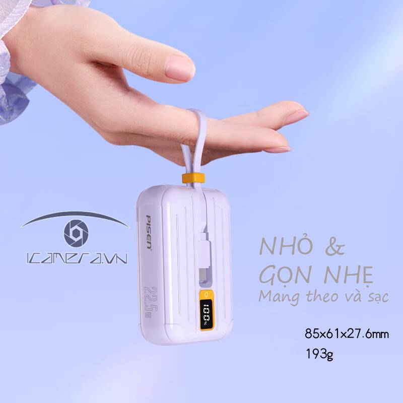 Pin dự phòng PISEN QUICK - POWERLink TINY 30W 10000mAh
