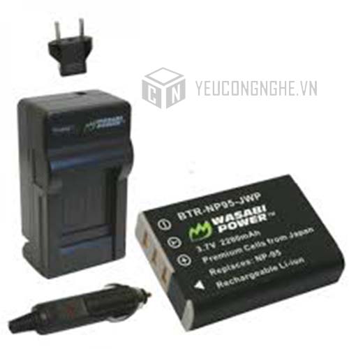 Bộ 1 pin 1 sạc cho máy ảnh Fujifilm NP-95 Wasabi