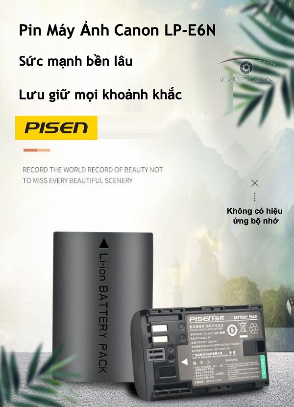 Pin Máy Ảnh Pisen Canon LP-E6N