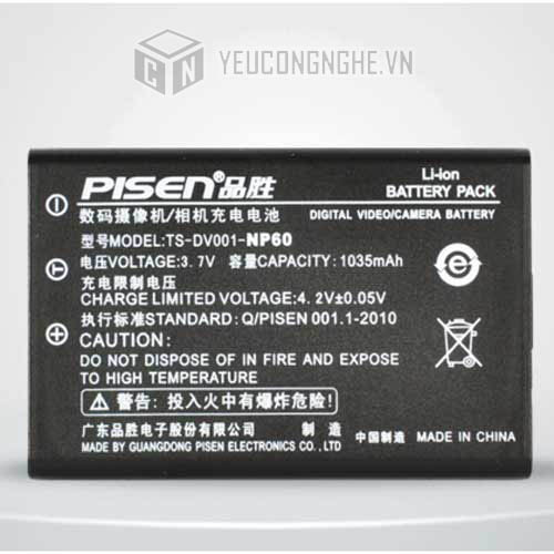 Pin cho máy ảnh Fujifilm NP60 Pisen