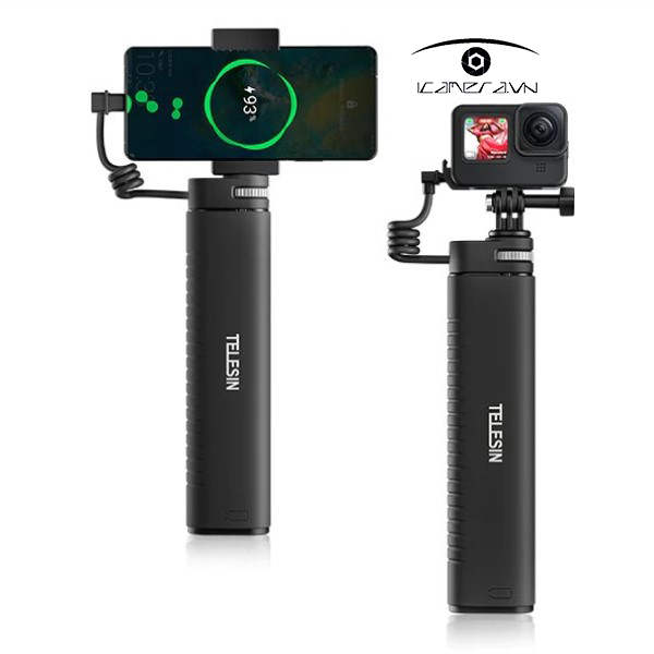 Gậy chụp ảnh Telesin liền pin dùng cho GoPro máy ảnh điện thoại