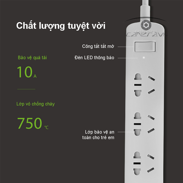 Ổ cắm điện Pisen 005(EP)(5x AC)