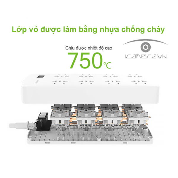 Ổ cắm điện Pisen 008(EP) (8 x AC )