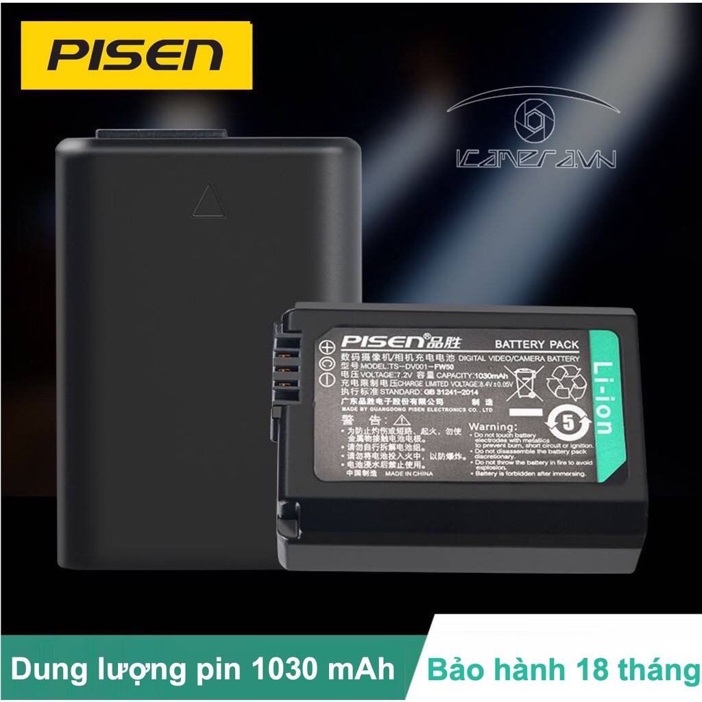 Pin sạc Pisen FW50 dùng cho máy ảnh Sony