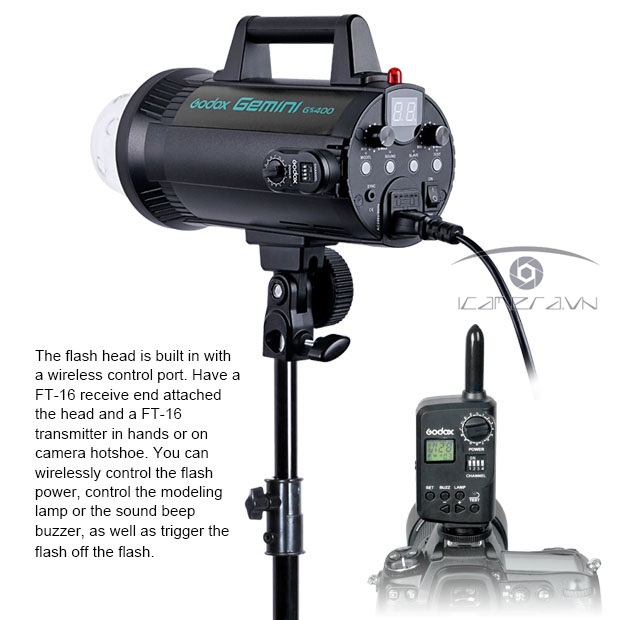 Trigger Godox FT-16 thiết bị điều khiển đèn flash studio từ xa
