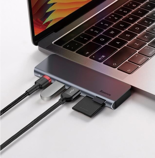 Bộ chia Type-C 1 ra 5 cổng đa năng - Harmonica 5in1 Hub adapter