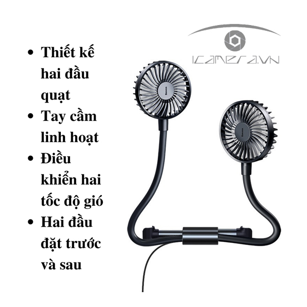 Quạt Mini Gắn Lưng Ghế Sau Xe Hơi CXJF-01 Baseus