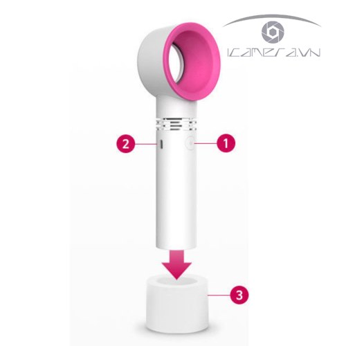 Quạt cầm tay mini không cánh ZERQ9 sẵn hàng tại Hà Nội