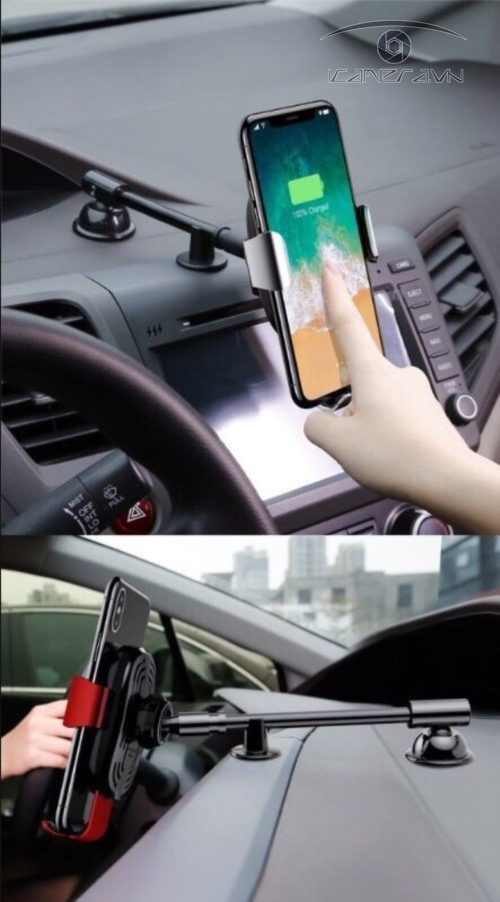 Bộ sạc không dây Baseus WXZT-01 Heukji Qi chân cắm xe hơi cho iPhone X 8 Plus
