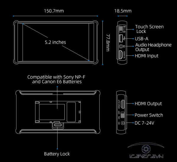 Màn hình Portkeys PT6 Professional Streaming Monitor ( 5.2")