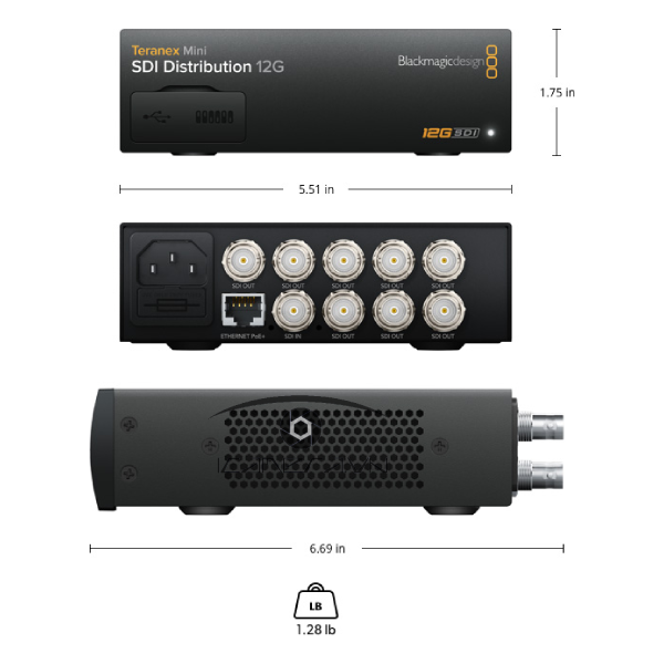 Blackmagic Teranex Mini SDI Distribution 12G hỗ trợ làm phim