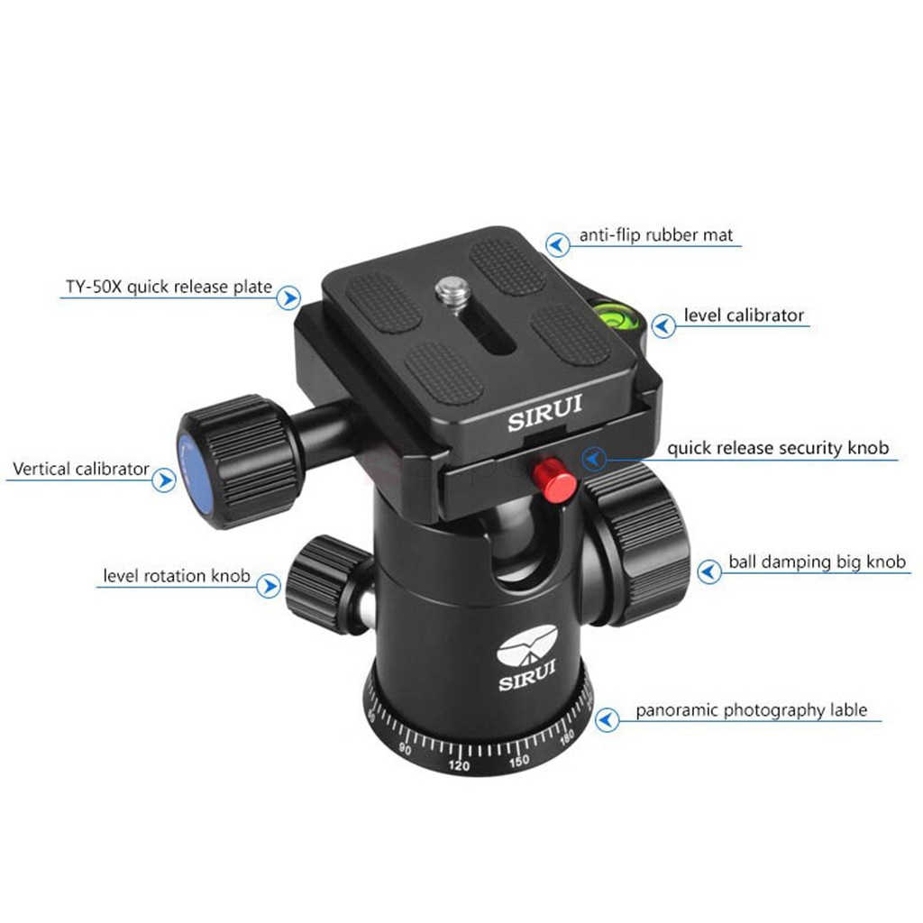 Chân máy ảnh cao cấp Tripod Sirui A-1005 đầu xoay Ballhead Y10