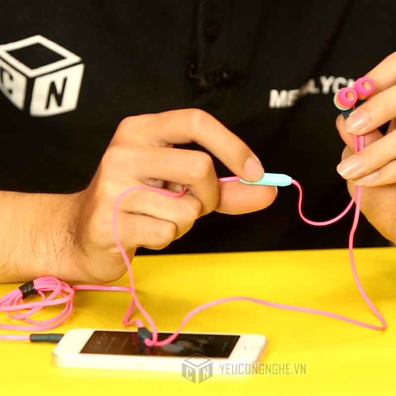 Tai nghe Skullcandy ink'd pink kèm micro