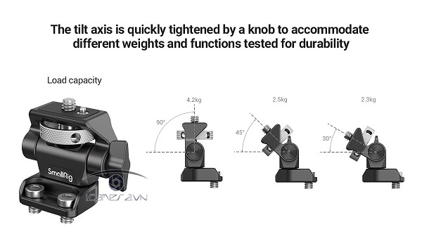 SmallRig 2904B - Swivel and Tilt Adjustable Monitor Mount with 1/4"-20 Screws Mount