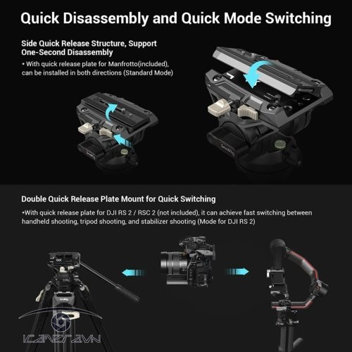 Chân máy SmallRig Heavy-Duty Fluid Head Tripod AD-01 3751