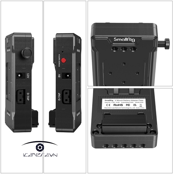 SMALLRIG V-Mount Battery Adapter Plate (Basic Version) 3498