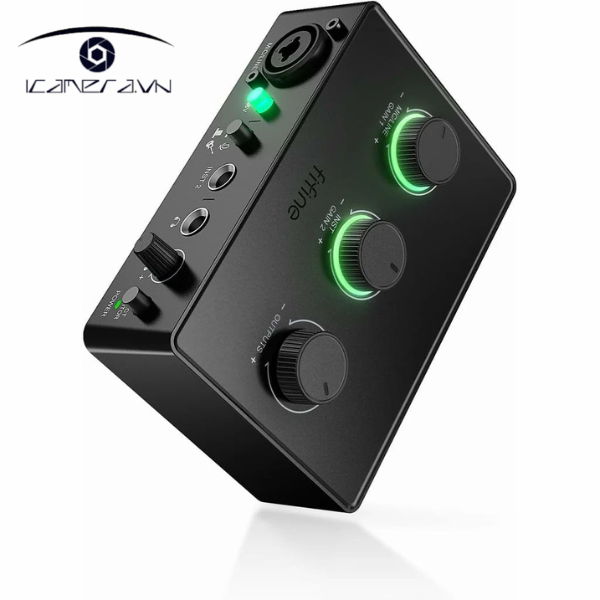 Sound Card Fifine SC1 - Interface Thu Âm USB Cổng XLR Nguồn 48V