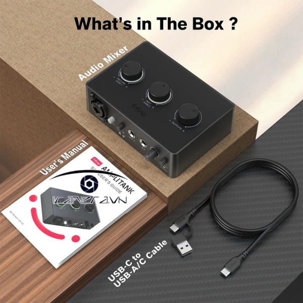 Sound Card Fifine SC1 - Interface Thu Âm USB Cổng XLR Nguồn 48V