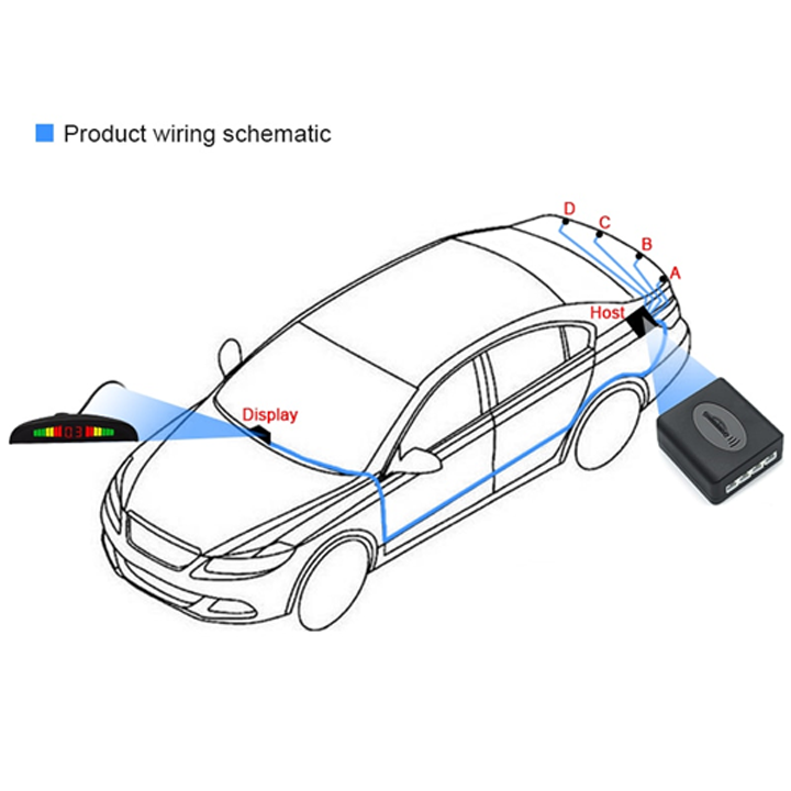 Cảm biến lùi xe hơi 4 mắt Steelmate S3069 