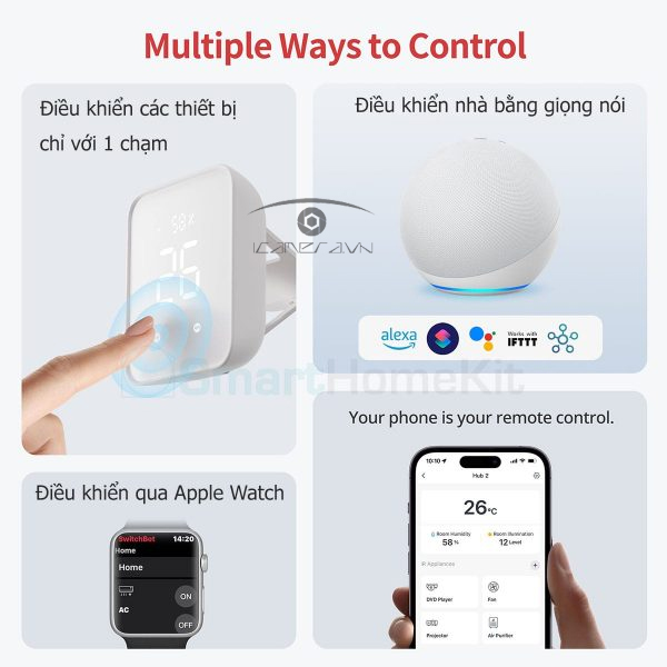 Bộ trung tâm SwitchBot Hub Gen 2 hỗ trợ Matter HomeKit