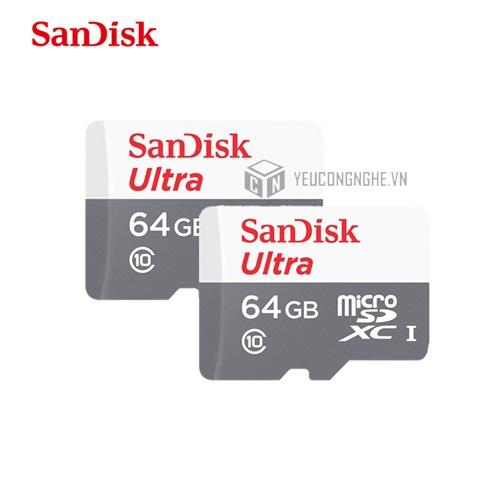 Thẻ nhớ micro SD 64GB Sandisk tốc độ 48 MB/s