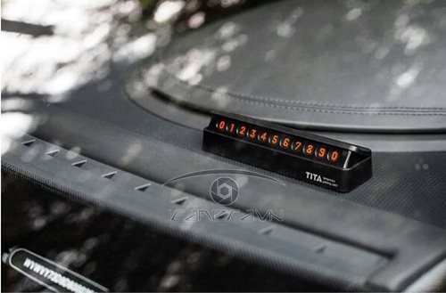 Thẻ số điện thoại đặt Taplo xe hơi, ô tô Metal Tita