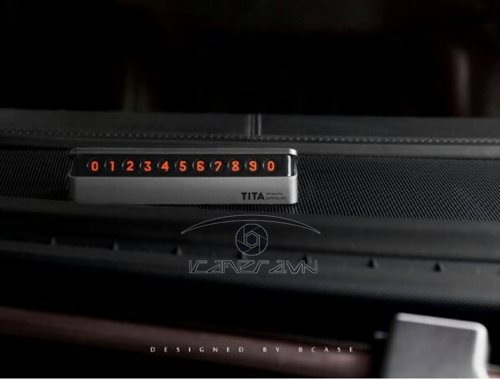 Thẻ số điện thoại đặt Taplo xe hơi, ô tô Metal Tita