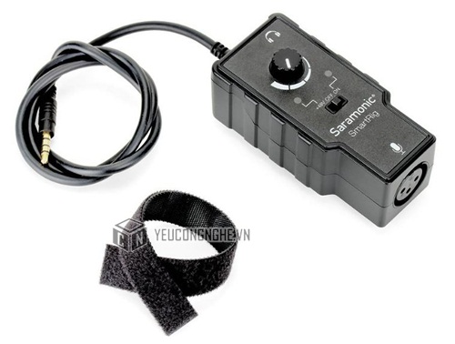 Thiết bị kết nối mic thu âm cổng XLR vào smartphone SmartRig Audio Adapter hãng Saramonic