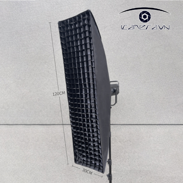 Softbox 30x120cm có lưới tổ ong