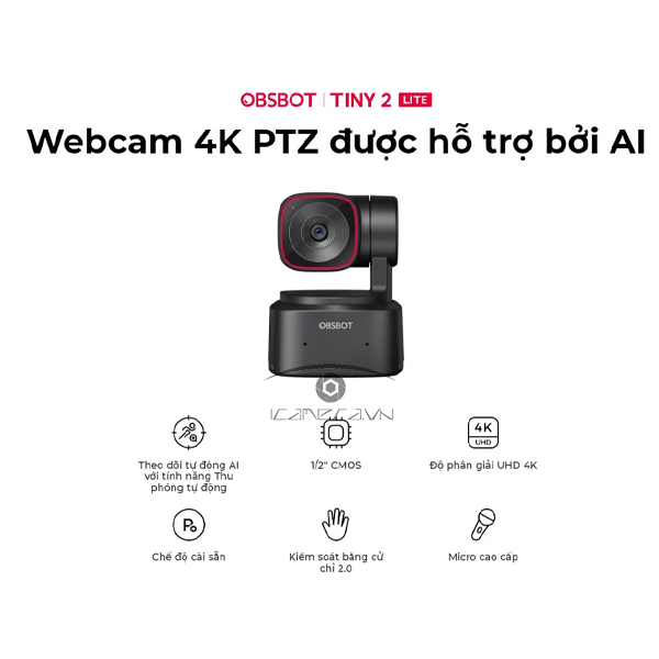 OBSBOT Tiny 2 Lite - 4K Webcam