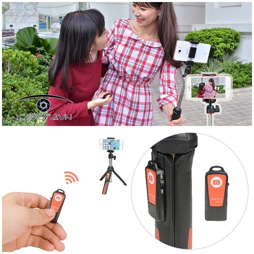 Tripod mini kèm remote chụp ảnh từ xa cho điện thoại Mefoto MK10 chính hãng