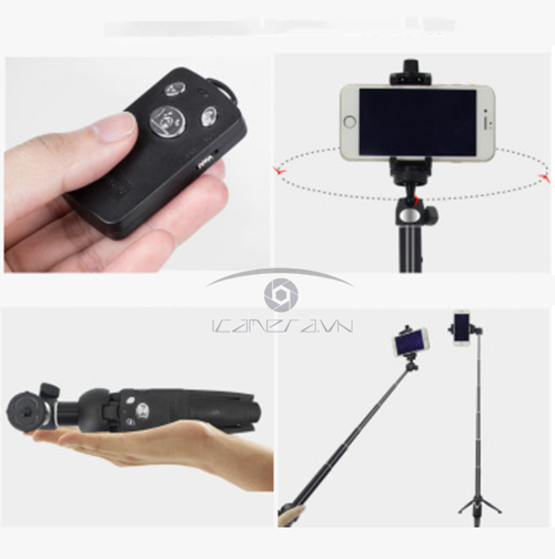 Chân đế kiêm gậy chụp ảnh có điều khiển Yunteng YT-9928 3 trong 1