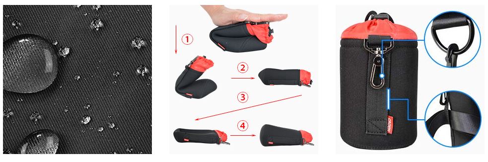 Túi đựng ống kính Caden LB-04 cỡ đại size XL giá rẻ