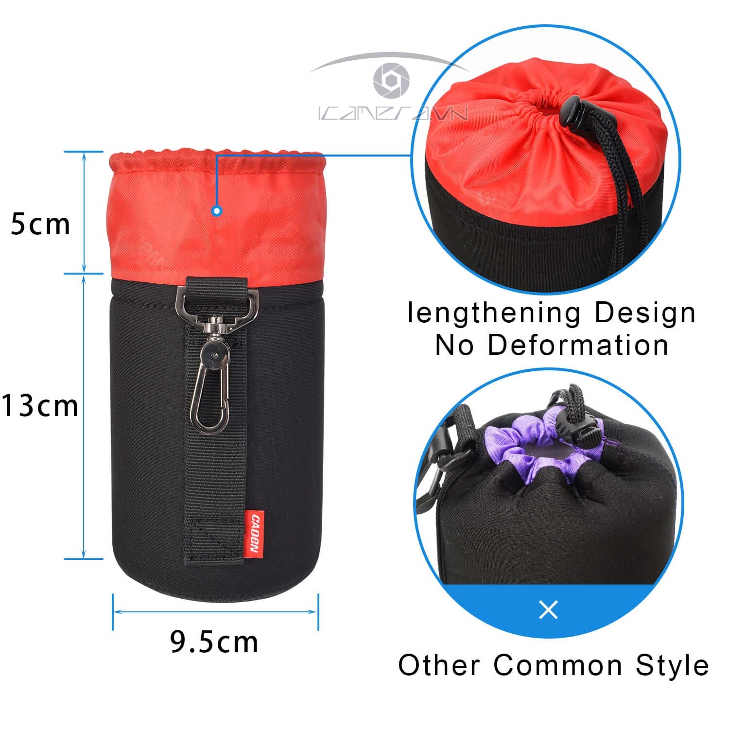 Túi đựng ống kính Caden LB-01 cỡ nhỡ size M giá rẻ