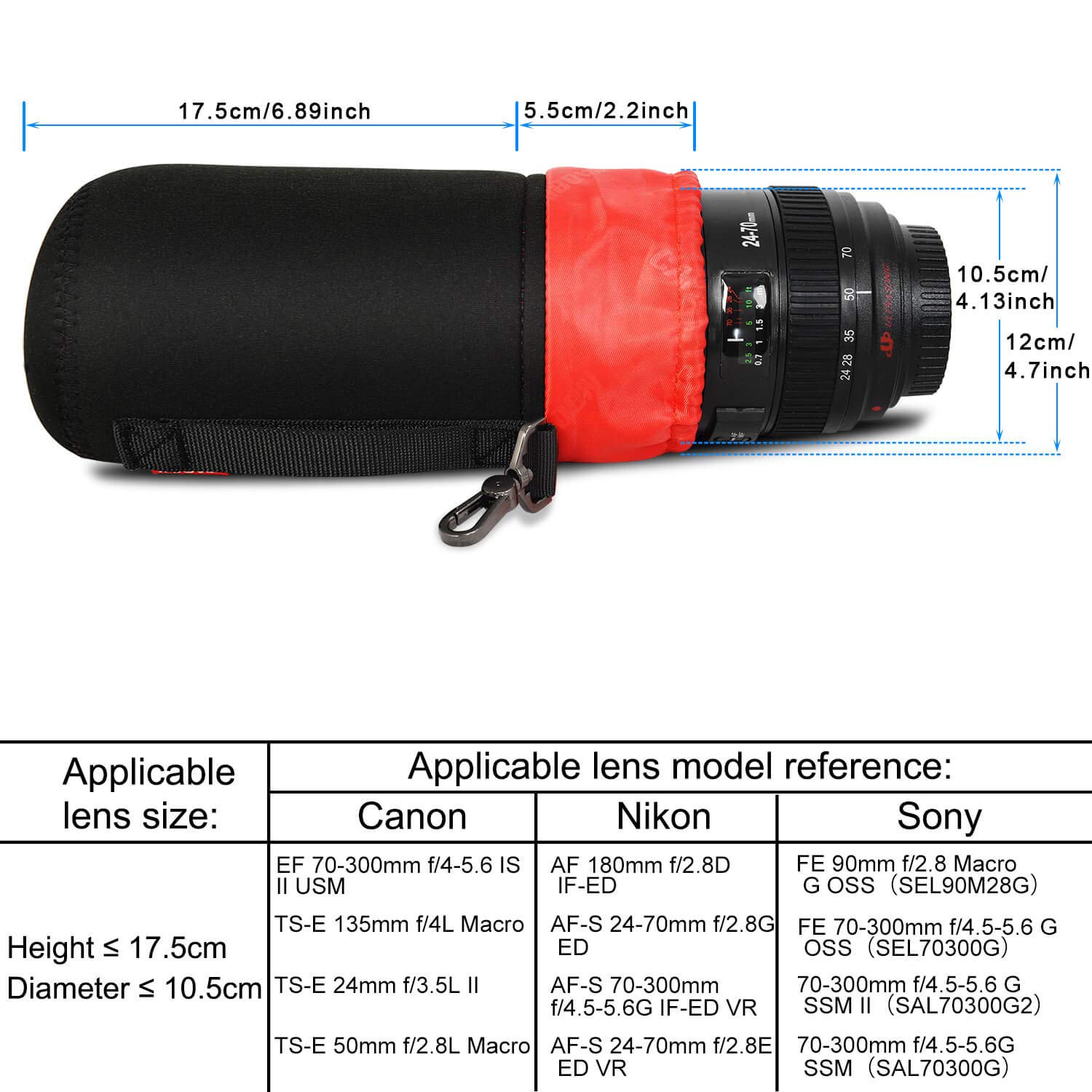 Túi đựng ống kính Caden LB-03 cỡ lớn size L giá rẻ