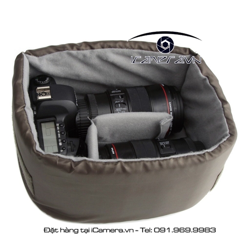 Ba lô kèm túi đựng máy ảnh chống nước Caden F5 vải Cotton Canvas