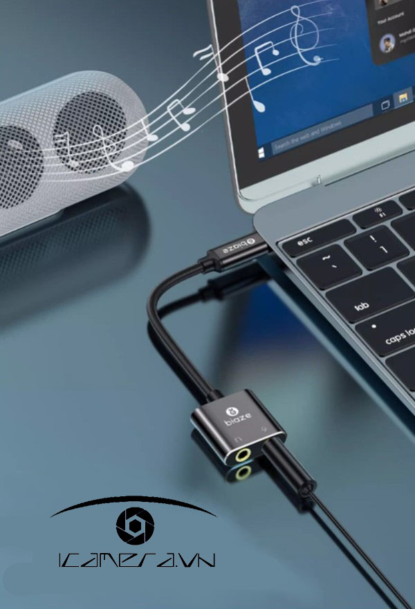 Sound Card âm thanh cổng Type-C ra micro và tai nghe