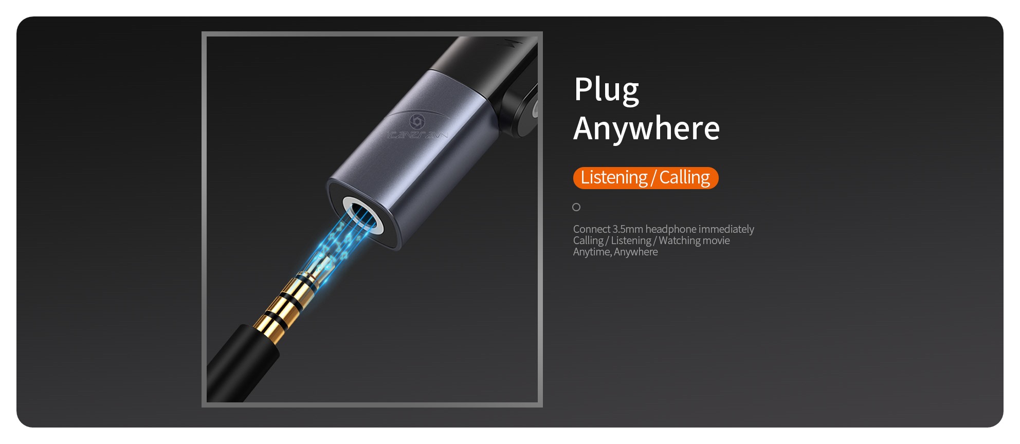 Cáp chuyển đổi Type-C thiết bị ra cổng sạc Type-C và jack cắm tai nghe 3.5mm audio female Joyroom S-M361